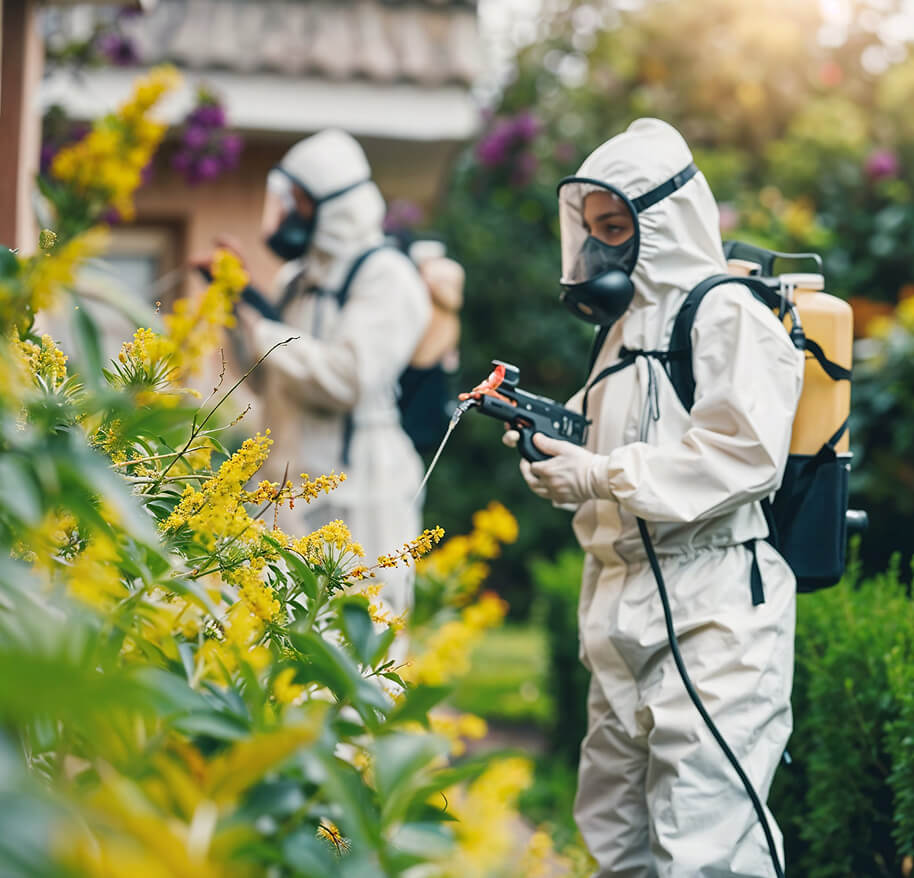technician spraying